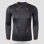 Camiseta técnica de manga larga para hombre - Capa base de secado rápido - Running y senderismo