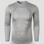 Camiseta técnica de manga larga para hombre - Capa base de secado rápido - Running y senderismo