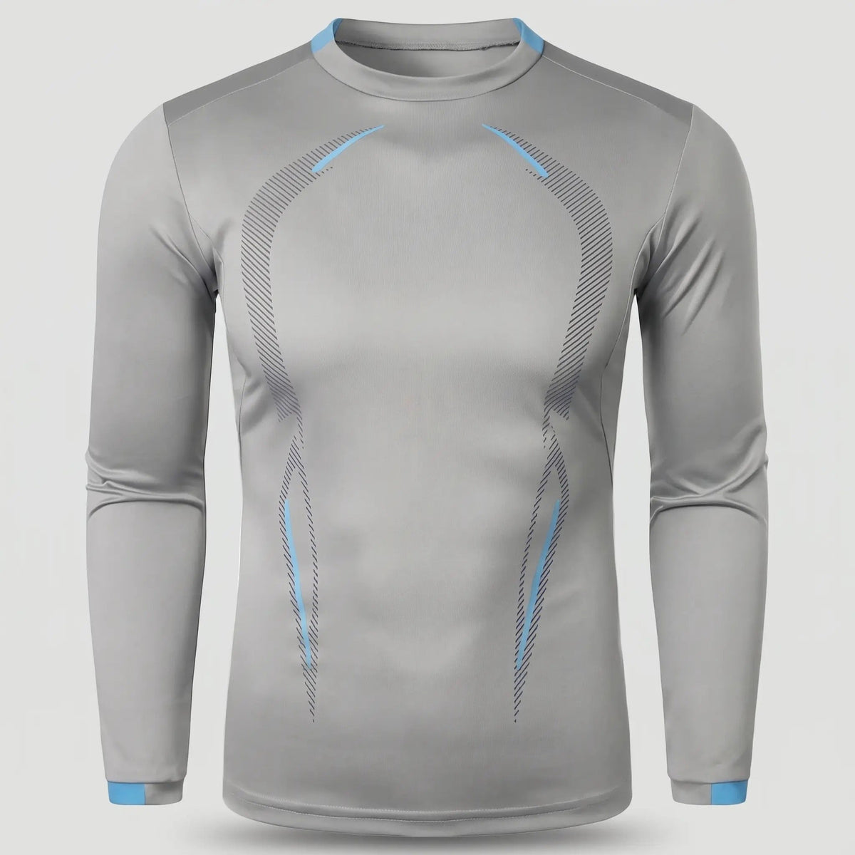 Camiseta técnica de manga larga para hombre - Capa base de secado rápido - Running y senderismo