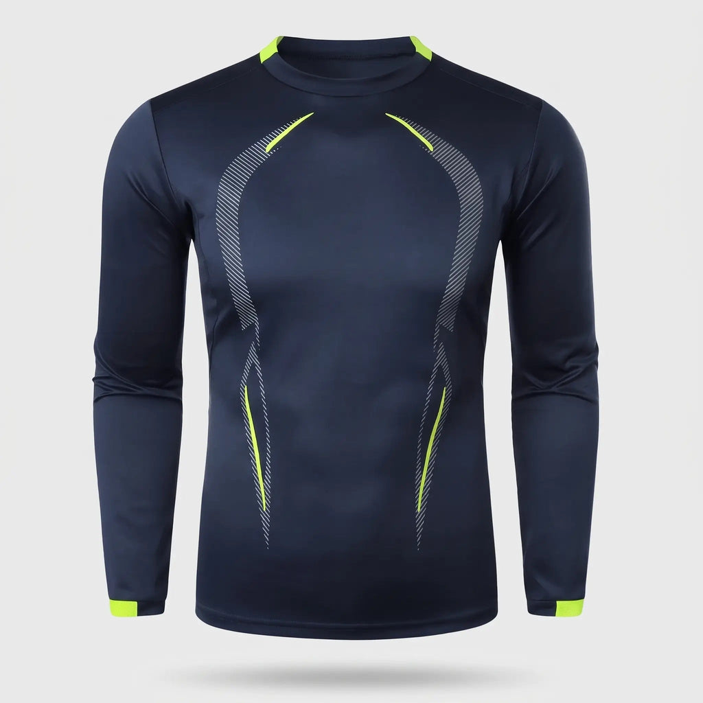 Camiseta técnica de manga larga para hombre - Capa base de secado rápido - Running y senderismo