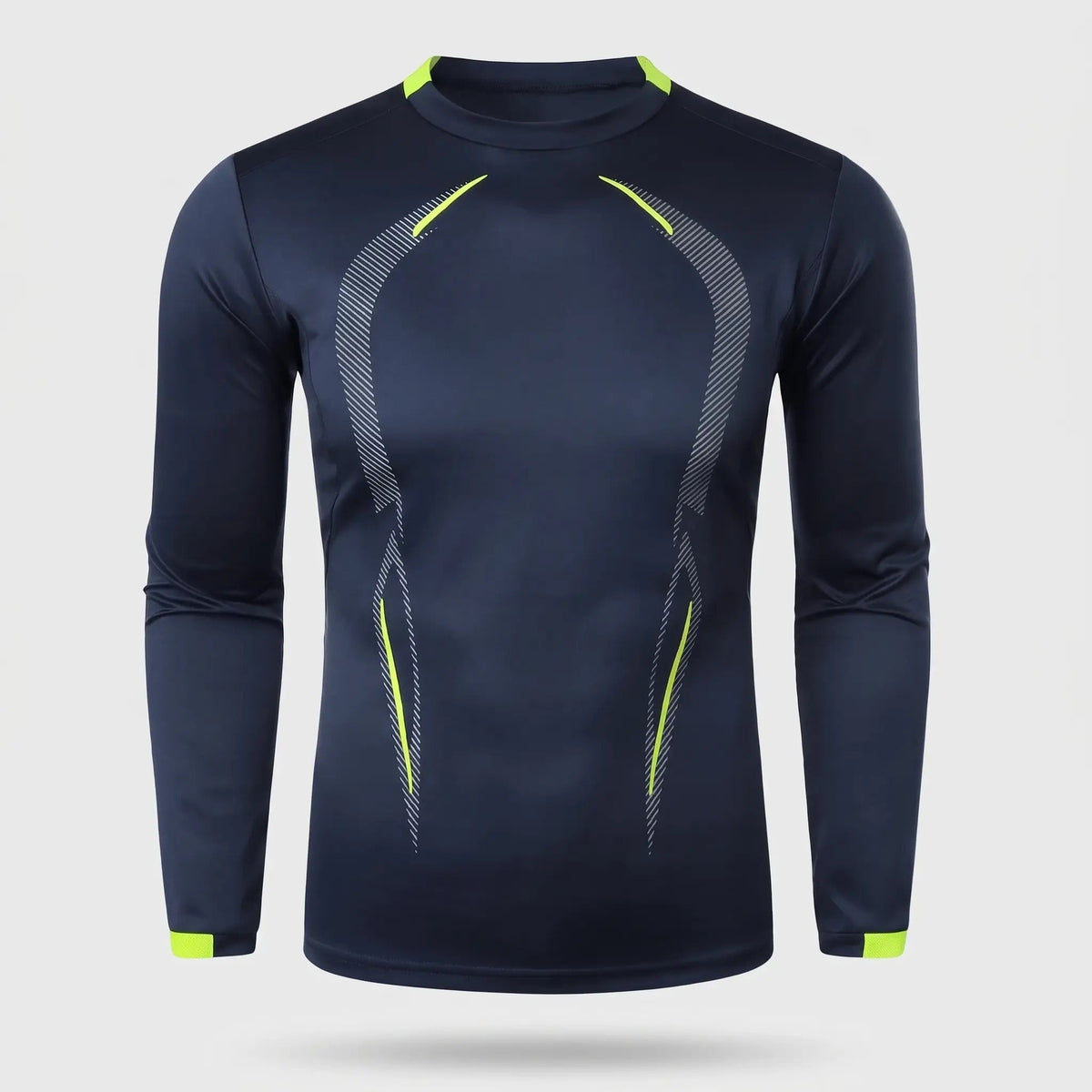 Camiseta técnica de manga larga para hombre - Capa base de secado rápido - Running y senderismo