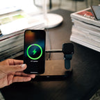 Cargador inalámbrico 3 en 1 para móvil, smartwatch y auriculares – Estación de carga rápida con diseño moderno