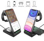 Cargador inalámbrico 3 en 1 para móvil, smartwatch y auriculares