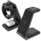 Cargador inalámbrico 3 en 1 para móvil, smartwatch y auriculares