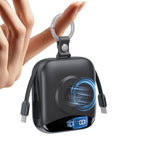Cargador inalámbrico portátil con batería integrada y pantalla LCD