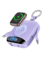 Cargador inalámbrico portátil con batería integrada y pantalla LCD