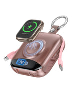 Cargador inalámbrico portátil con batería integrada y pantalla LCD