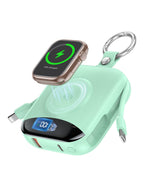 Cargador inalámbrico portátil con batería integrada y pantalla LCD