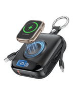 Cargador inalámbrico portátil con batería integrada y pantalla LCD