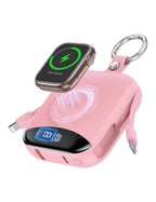 Cargador inalámbrico portátil con batería integrada y pantalla LCD