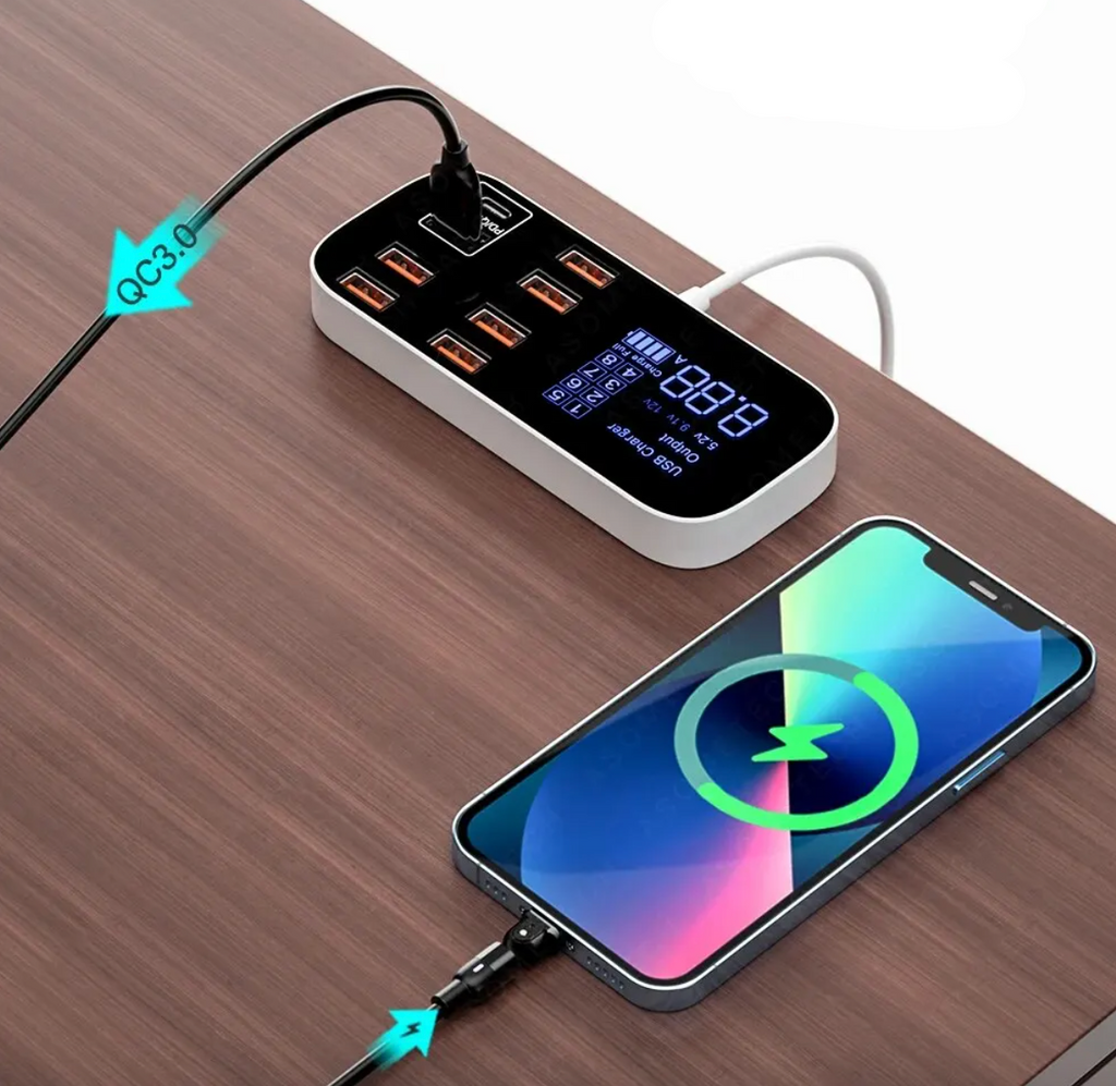 Cargador USB múltiple Eindhoven con carga rápida
