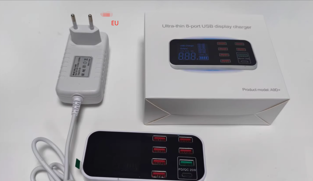 Cargador USB múltiple Eindhoven con carga rápida