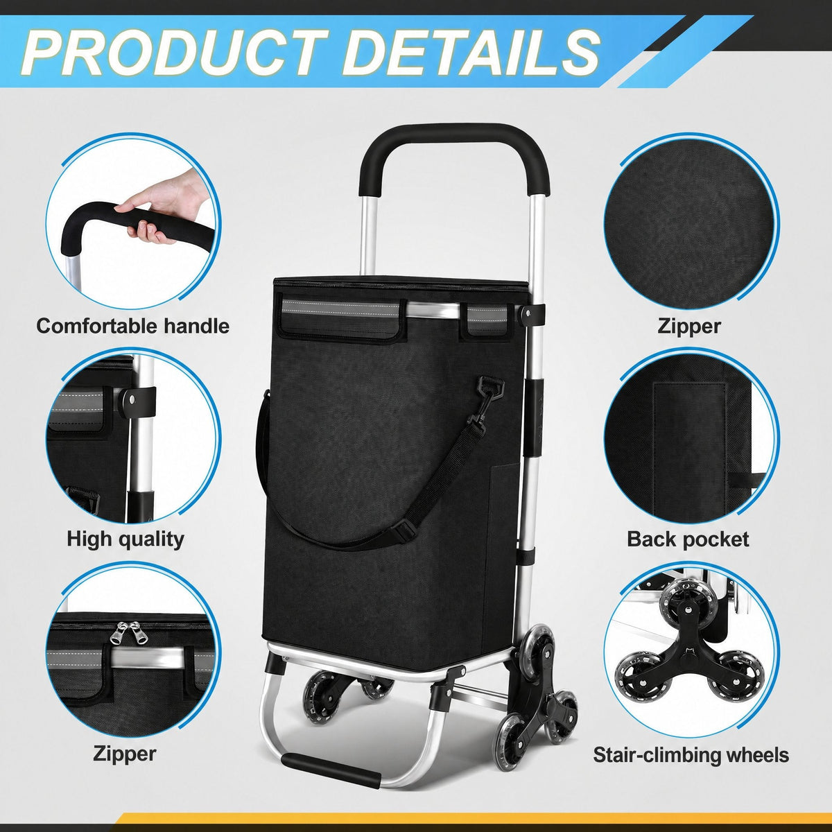 Carro de la compra plegable de 40 l