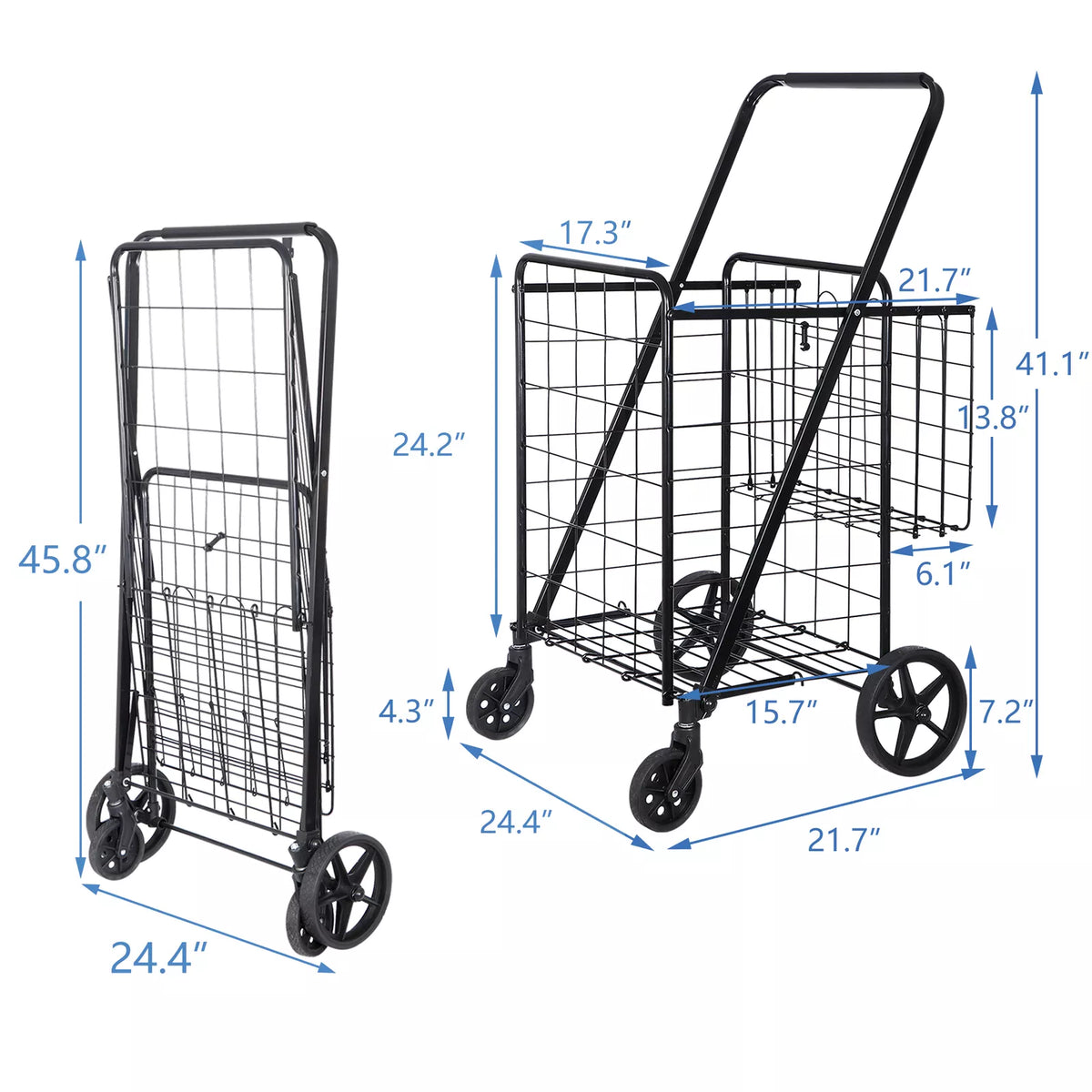 Carro de la compra plegable portátil
