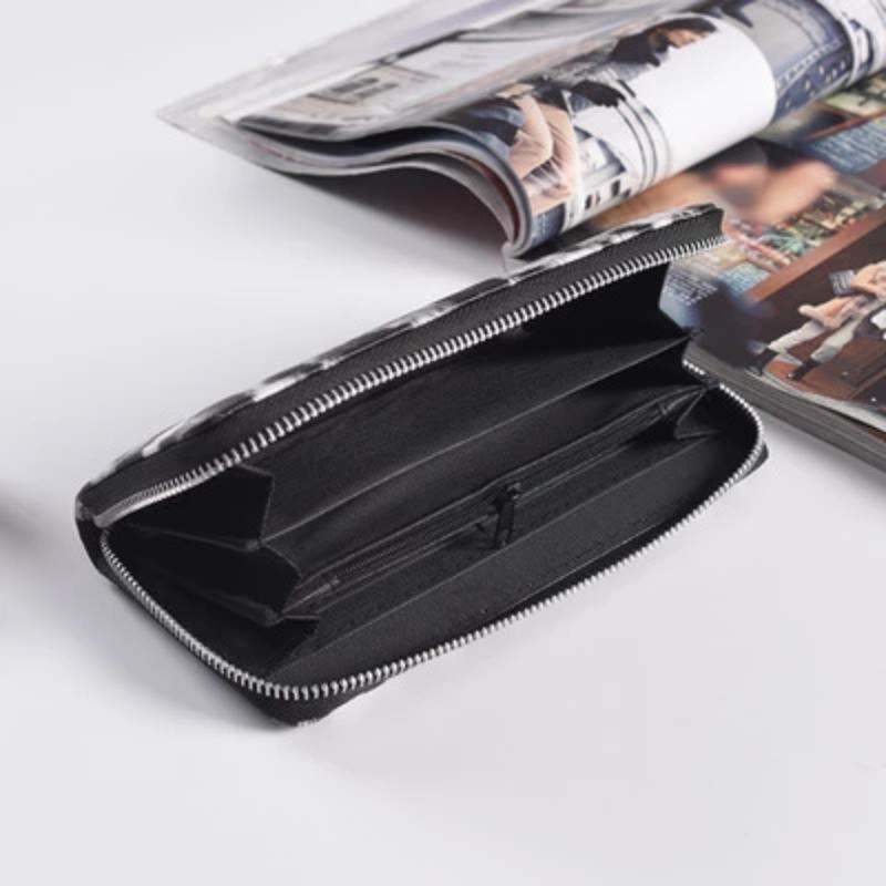 Cartera clásica con estampado de leopardo para mujer