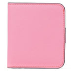 Cartera compacta con cremallera para tarjetas y monedas acabado saffiano