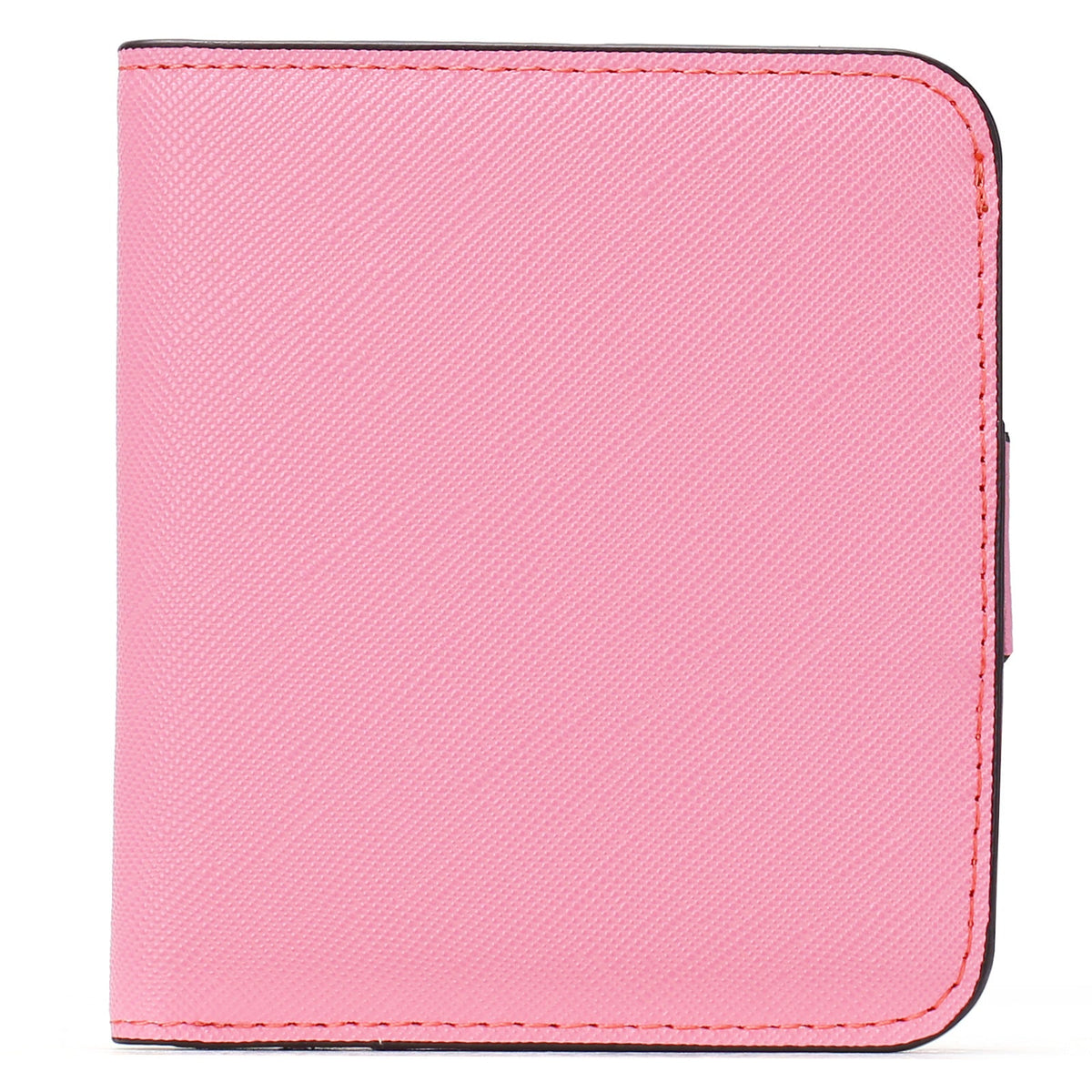 Cartera compacta con cremallera para tarjetas y monedas acabado saffiano