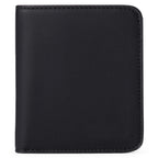 Cartera compacta con cremallera para tarjetas y monedas acabado saffiano