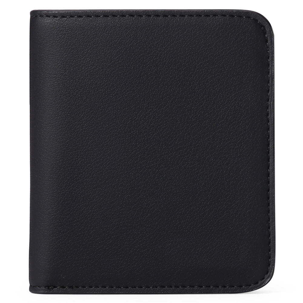 Cartera compacta con cremallera para tarjetas y monedas acabado saffiano