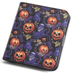 Cartera compacta con cremallera para tarjetas y monedas acabado saffiano