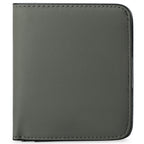 Cartera compacta con cremallera para tarjetas y monedas acabado saffiano
