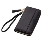 Cartera elegante con cremallera práctica y ranuras para tarjetas