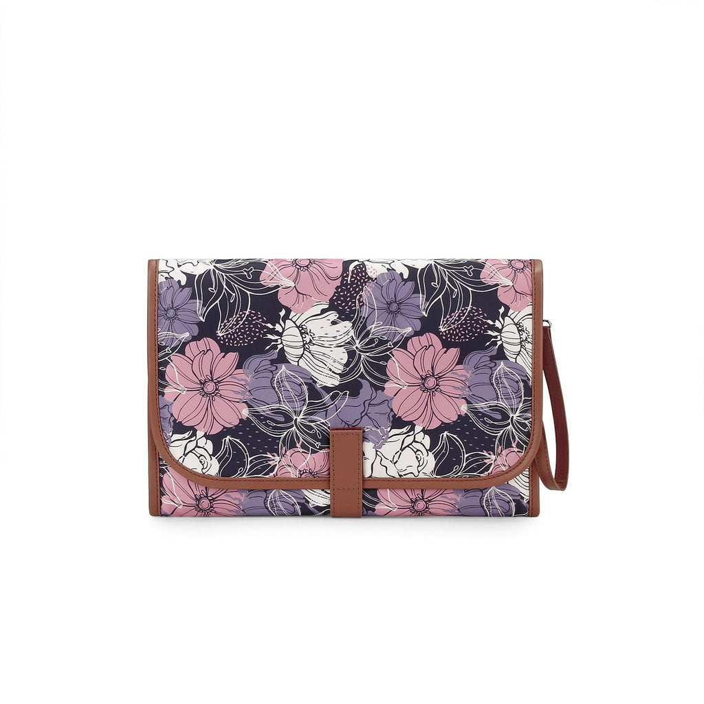 Cartera elegante con estampado floral