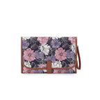 Cartera elegante con estampado floral