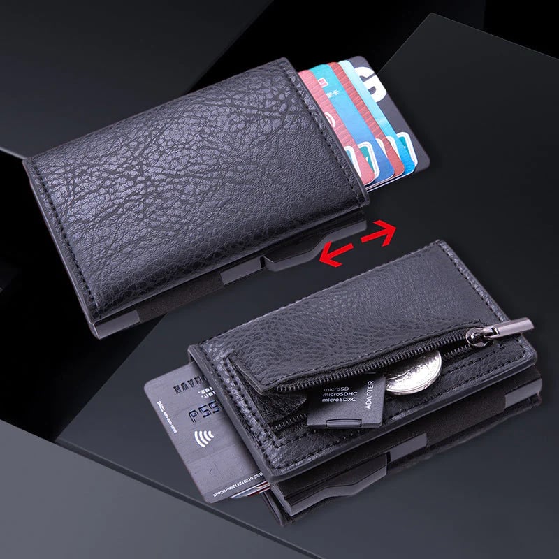 Cartera para hombre con tarjetero automático