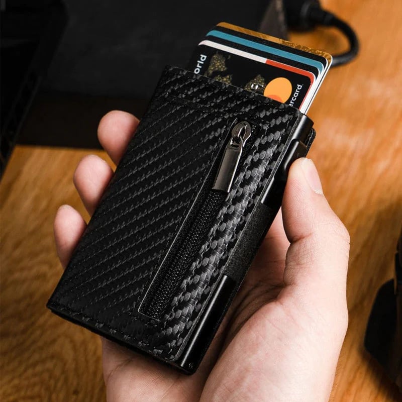 Cartera para hombre con tarjetero automático