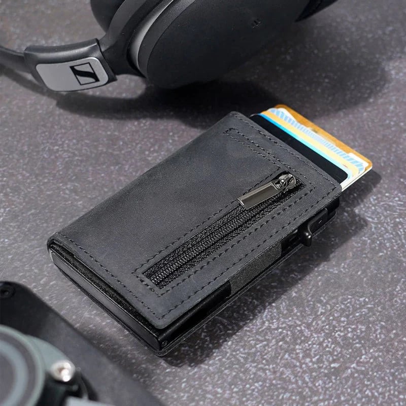 Cartera para hombre con tarjetero automático