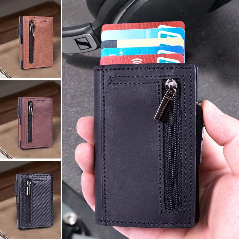 Cartera para hombre con tarjetero automático