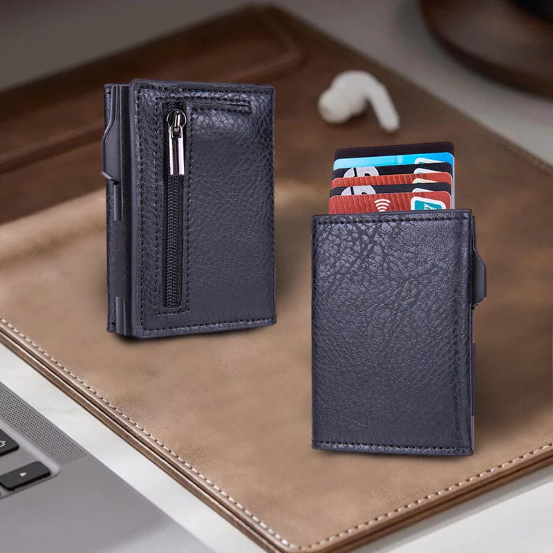 Cartera para hombre con tarjetero automático