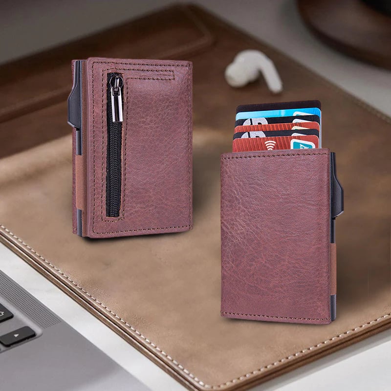 Cartera para hombre con tarjetero automático