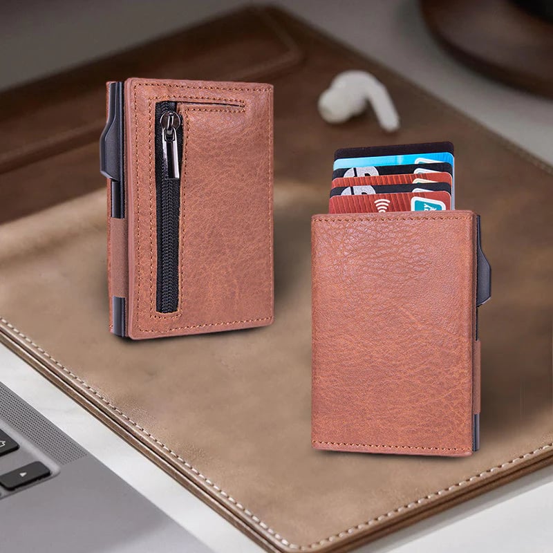 Cartera para hombre con tarjetero automático