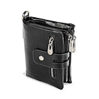 Cartera retro de piel con cremallera