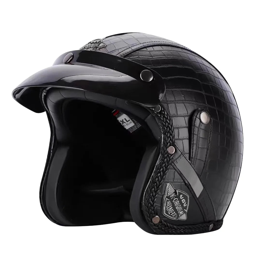 Casco de moto retro Kael (abierto 3/4)