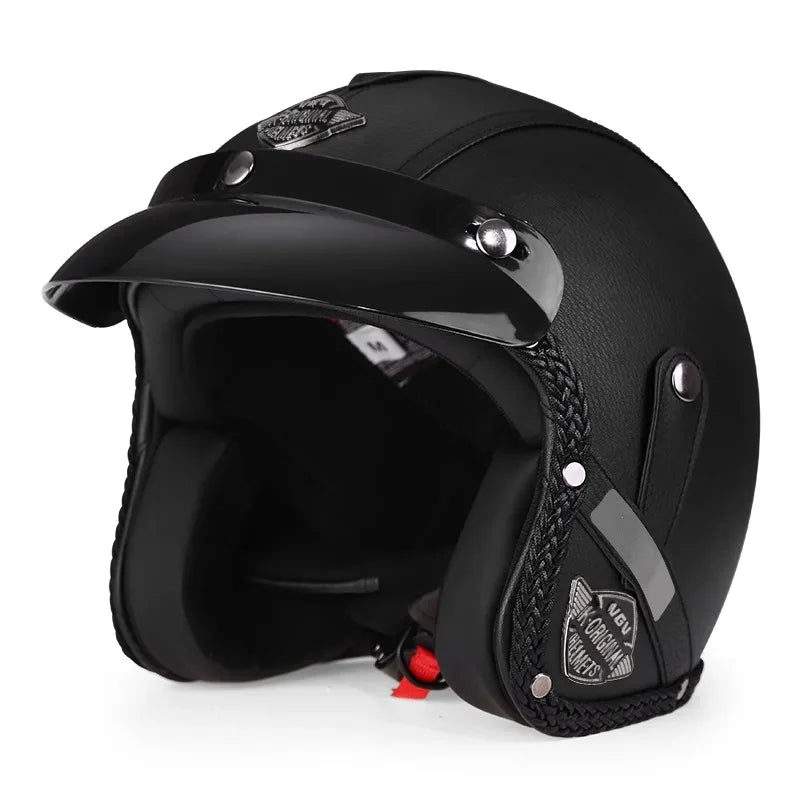 Casco de moto retro Kael (abierto 3/4)