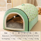 Caseta acogedora para perros lavable para invierno