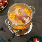 Cazo de cristal transparente con asas (1360 ml)