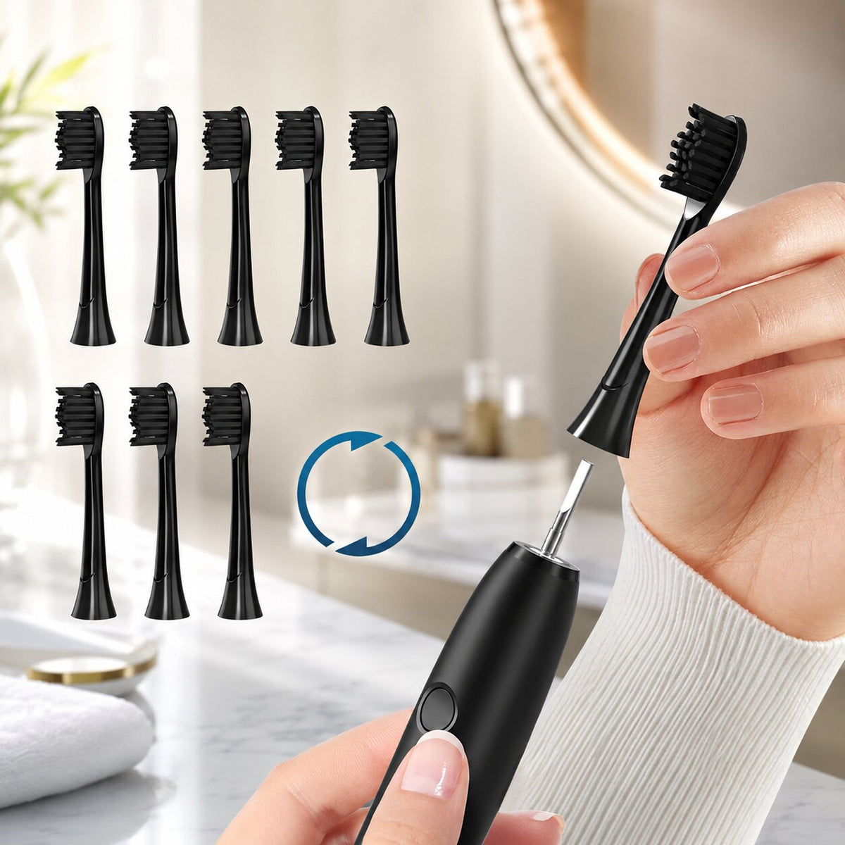 Cepillo de dientes eléctrico sónico | 5 modos de cepillado y batería recargable USB, más de 50 días de autonomía | Limpi