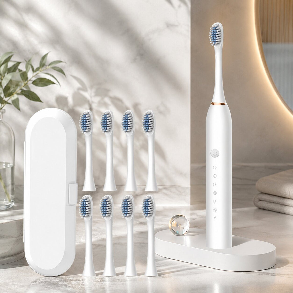 Cepillo de dientes eléctrico sónico | 5 modos de cepillado y batería recargable USB, más de 50 días de autonomía | Limpi