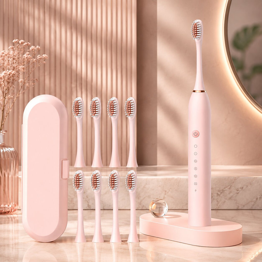 Cepillo de dientes eléctrico sónico | 5 modos de cepillado y batería recargable USB, más de 50 días de autonomía | Limpi