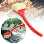 Cepillo de vapor con mango extendido para barbacoa — Almohadilla de fregado resistente