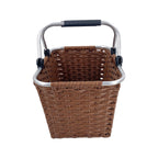 Cesta de la compra de aluminio y mimbre