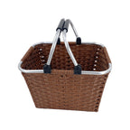 Cesta de la compra de aluminio y mimbre