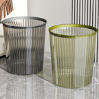 Cesta decorativa con textura acanalada