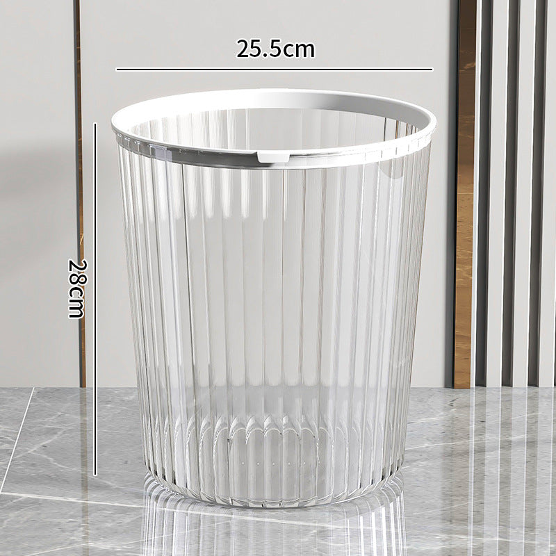 Cesta decorativa con textura acanalada