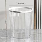 Cesta decorativa con textura acanalada