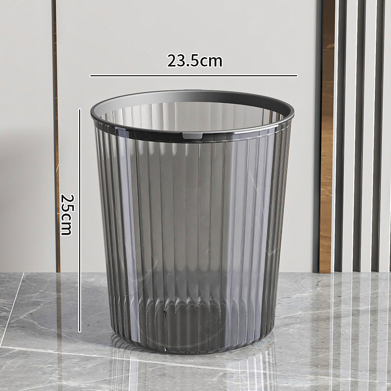 Cesta decorativa con textura acanalada